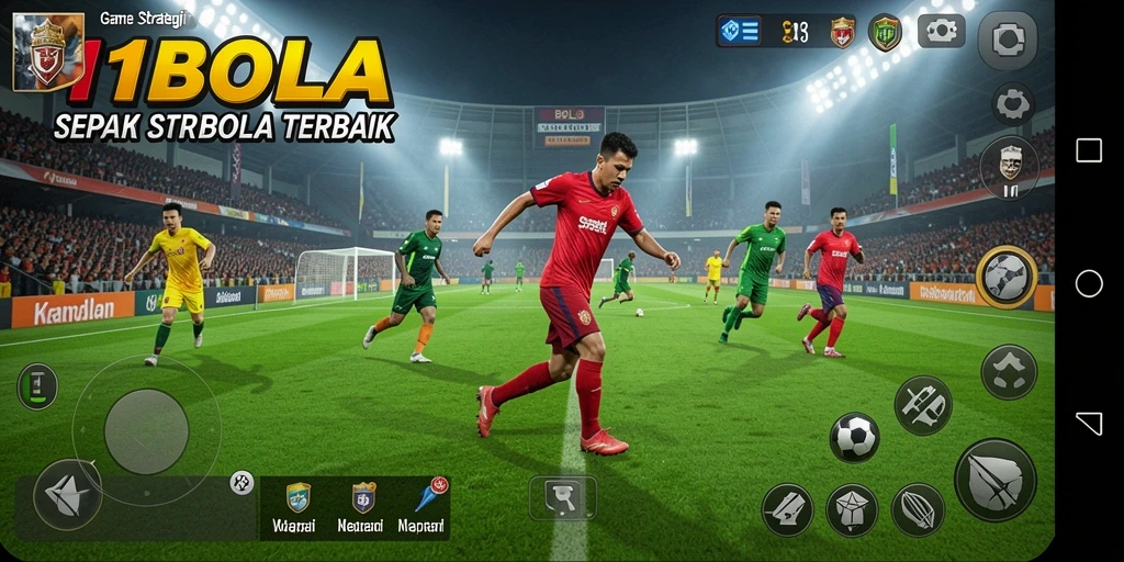 Screenshot gameplay menarik 11BOLA dengan aksi di lapangan.