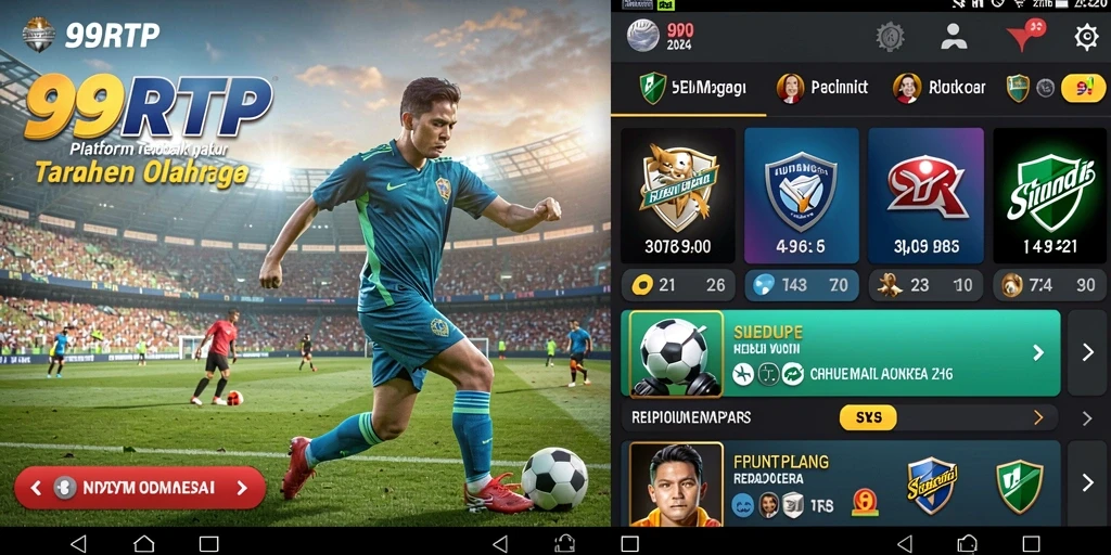 Tampilan utama 99RTP dengan berbagai opsi taruhan olahraga.