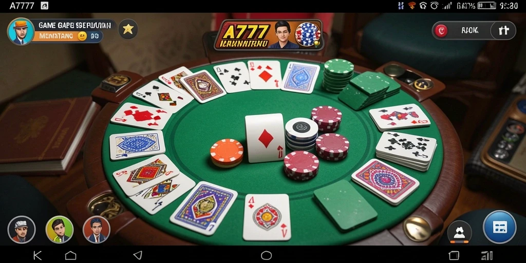 Tampilan gameplay Gaple yang menegangkan dan interaktif.