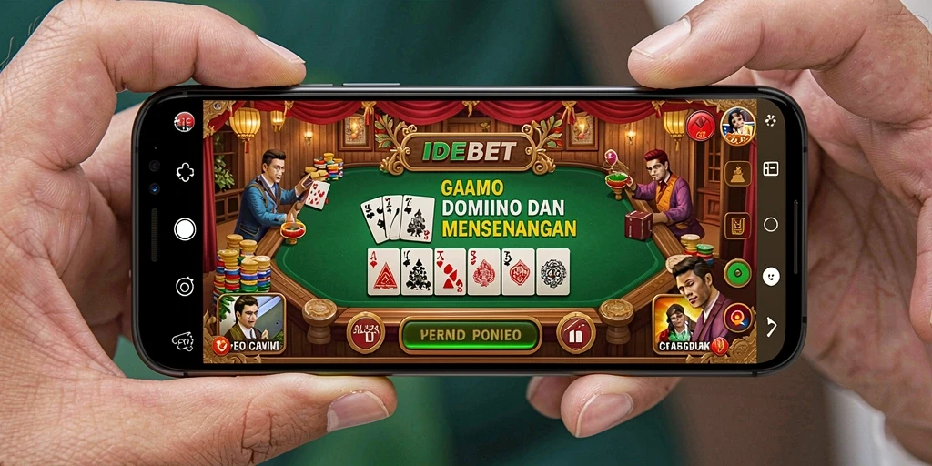 Tampilan gameplay menarik dari IDEBET saat bermain Domino.
