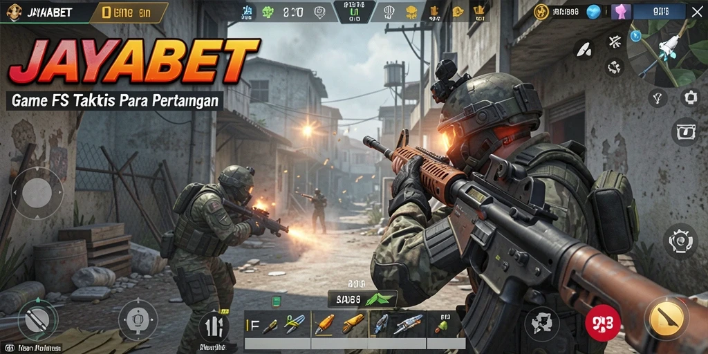 Tampilan gameplay intens JAYABET dengan aksi menembak yang menarik.