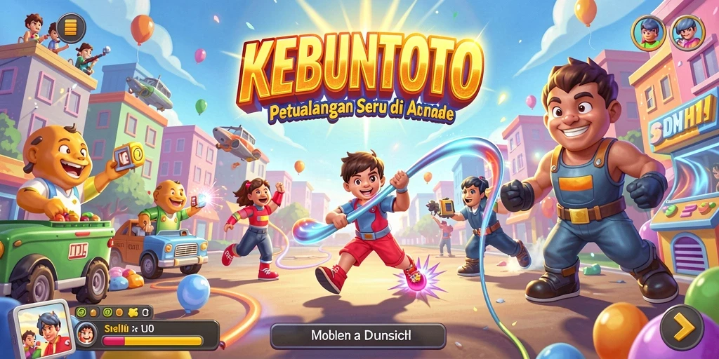 Screenshot KEBUNTOTO menampilkan aksi gameplay yang seru dan penuh warna.