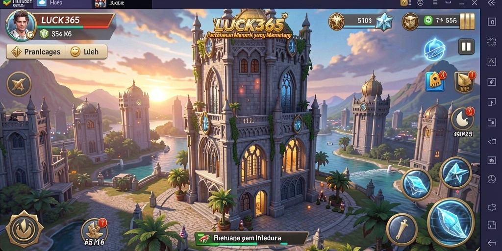 Tangkapan layar gameplay Tower Defense LUCK365 yang mendebarkan.