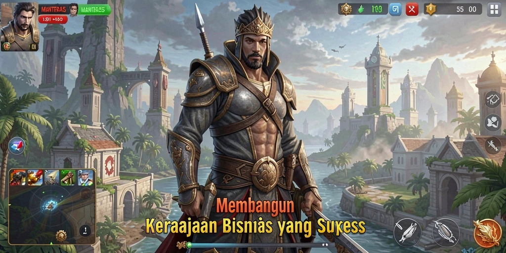 Tampilan aksi gameplay Tycoon di MANTRA55 yang mengasyikkan.