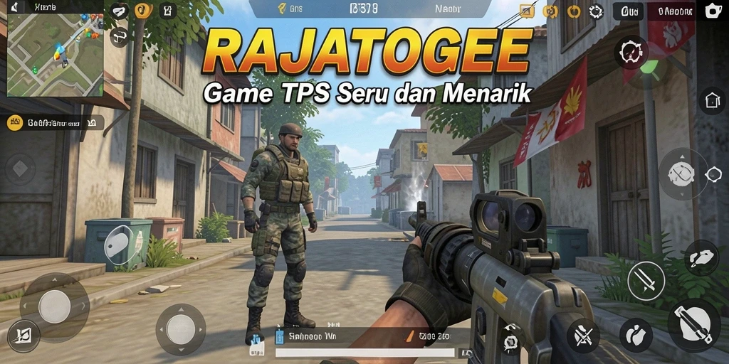 Screenshot gameplay RAJATOGEL menampilkan aksi seru dalam TPS.
