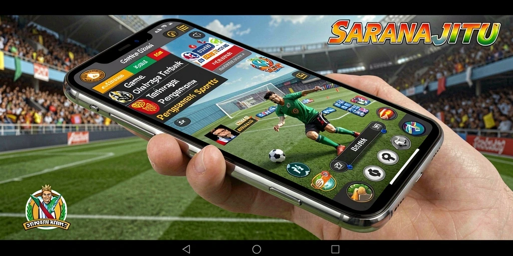 Gambar gameplay SARANAJITU yang penuh aksi dan tantangan olahraga.